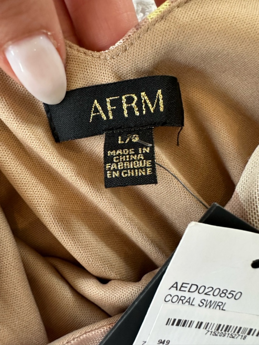 AFRM Ariana Mesh Bodycon Dress in Coral Swirl - Picture 7 of 9